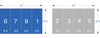 8.5-in x 14-in parallel-fold brochure