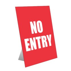 "No Entry" Coronavirus COVID-19 Easel Back Sign