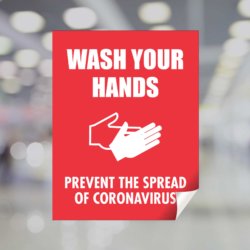 Wash Hands Coronavirus Window Cling