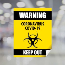 WARNING COVID-19 Coronavirus Window Cling