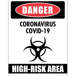 Danger Coronavirus COVID-19 High-Risk Area