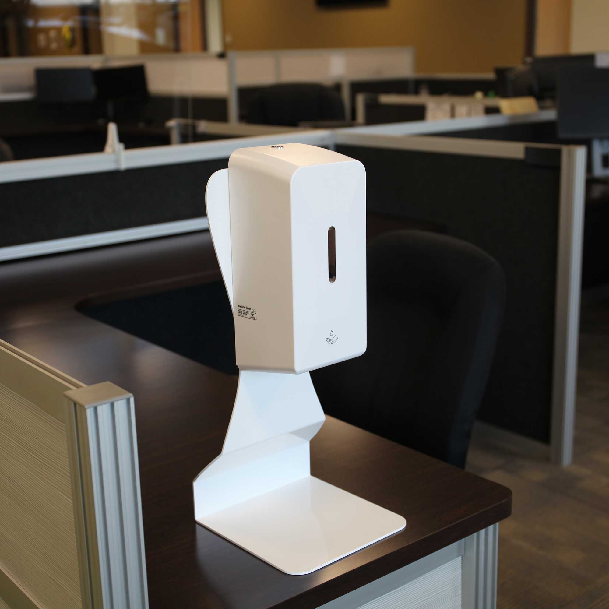 Hand Sanitizer Dispenser for Desk, White Plum Grove