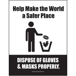 Dispose of gloves & masks properly.