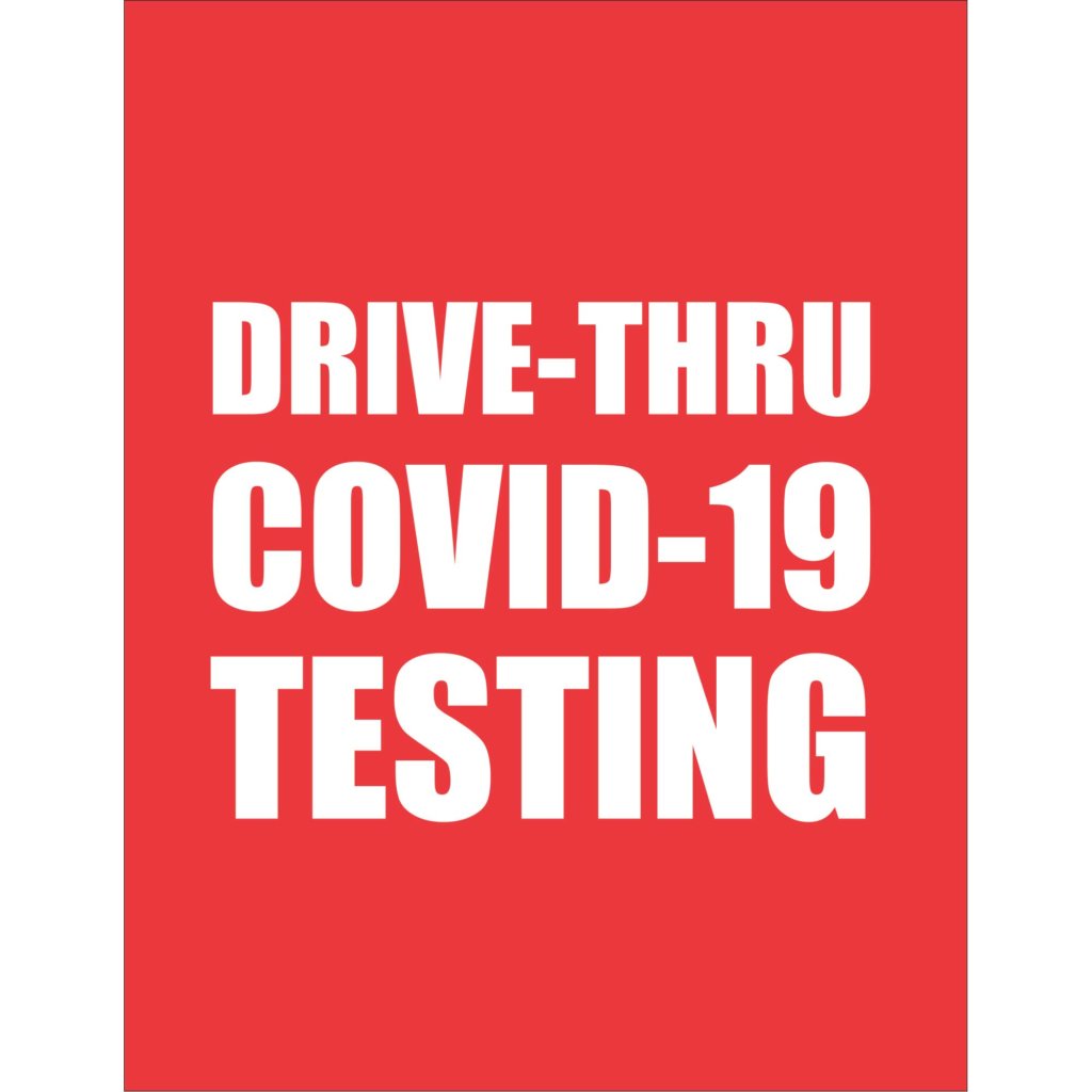 "Drive-Thru Covid-19 Testing" Poster