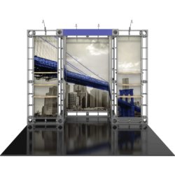 Trade show displays with shelves