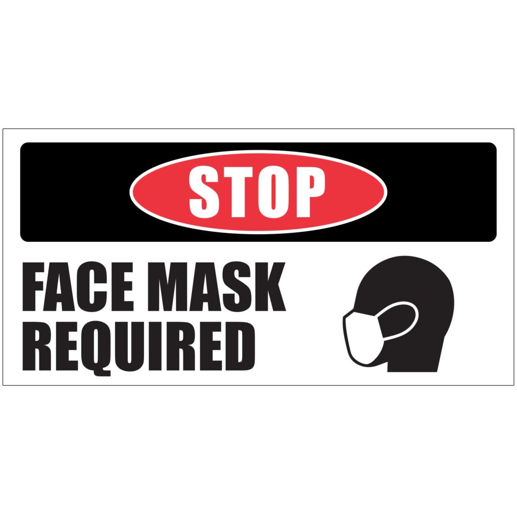 Stop, Face Mask Required Banners