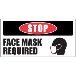 Stop, Face Mask Required Banners