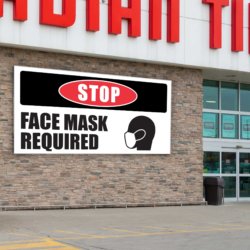 Stop, Face Mask Required Banner