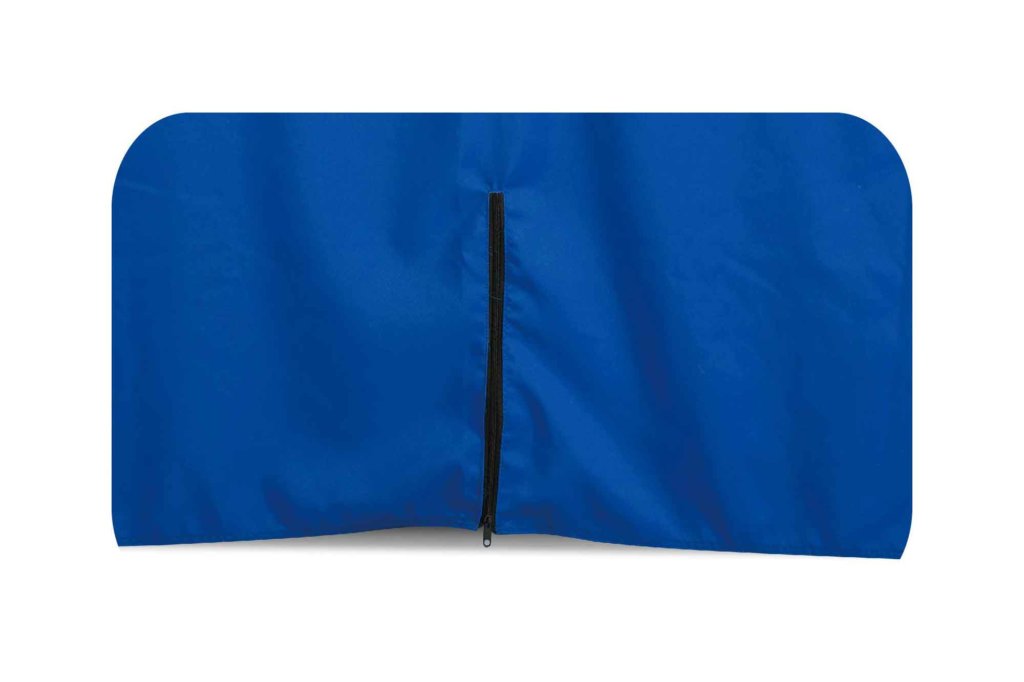Fitted table cover zippered back