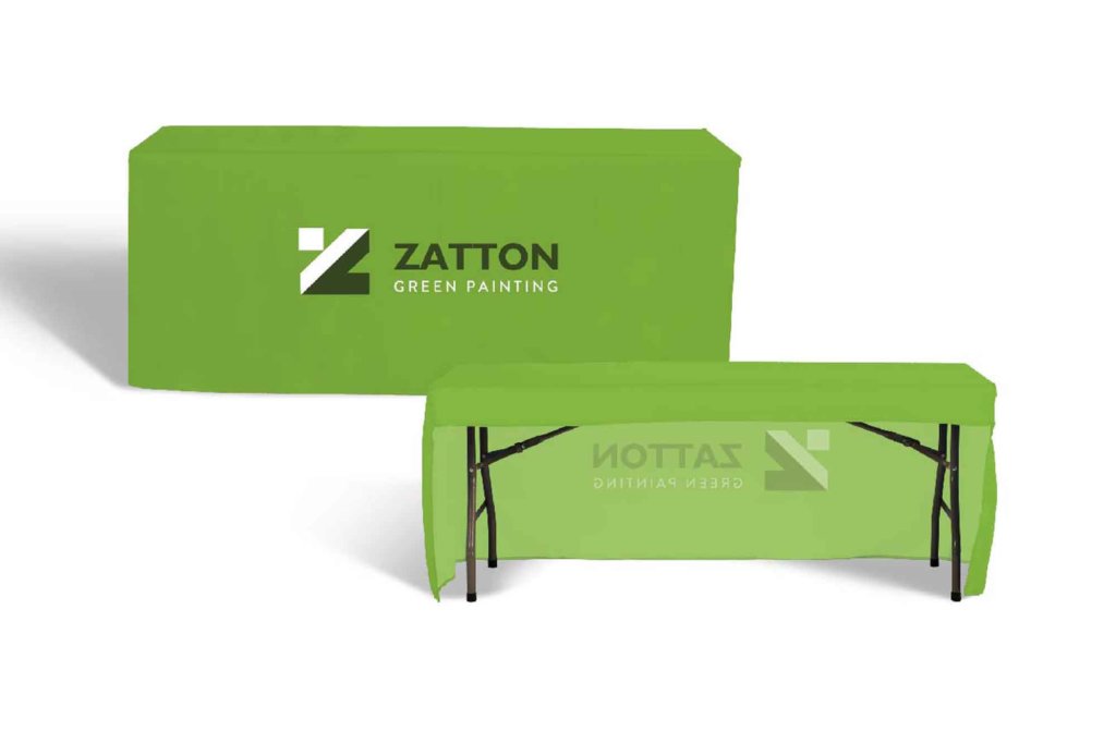 Fitted table cover open back