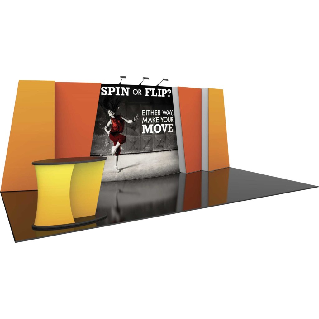 20x8-ft Double-sided Layered Curve Exhibit | Orbus Formulate Flip Kit 01