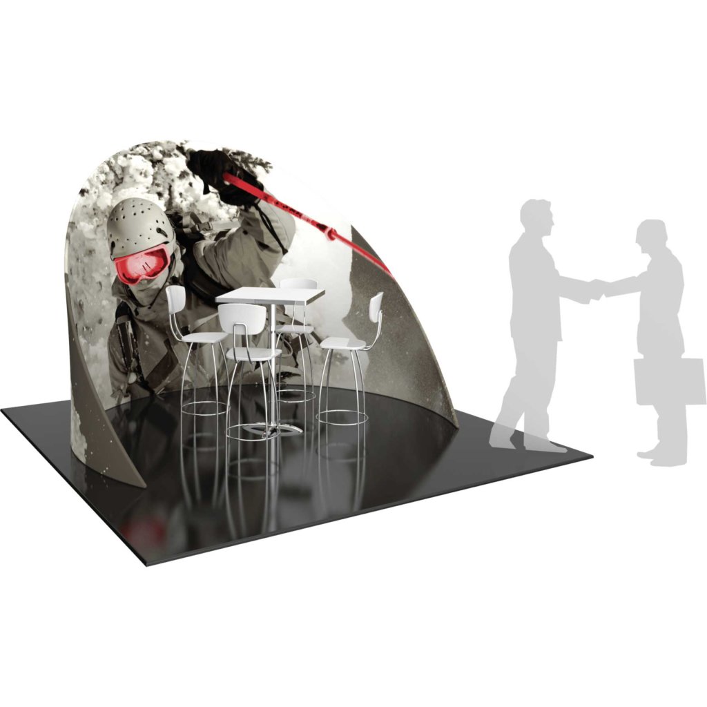 9x6-ft Curved Privacy Wall for Meeting Area | Orbus Formulate 02