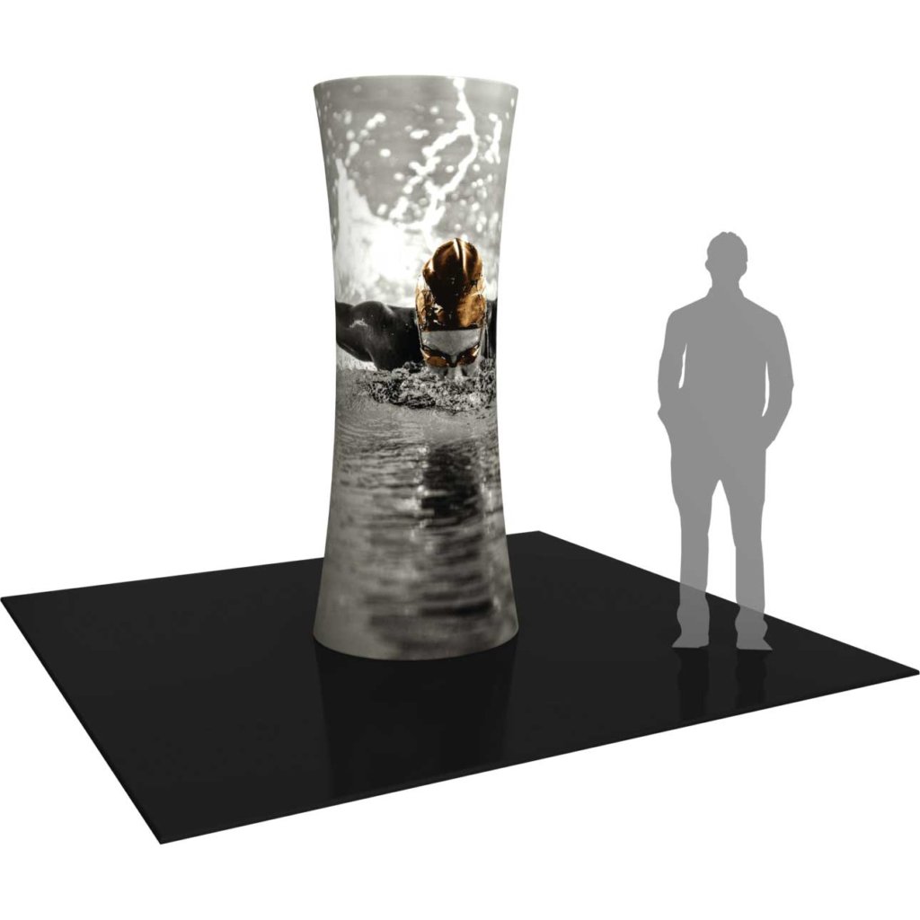 12-ft Cylinder Tower for Trade Shows | Orbus Formulate 03