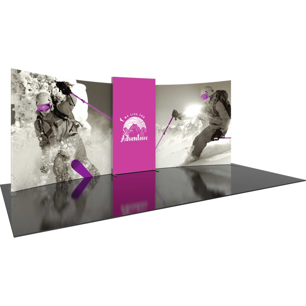 20-ft Curved Display with Center Light Box Sign | Orbus Formulate 02