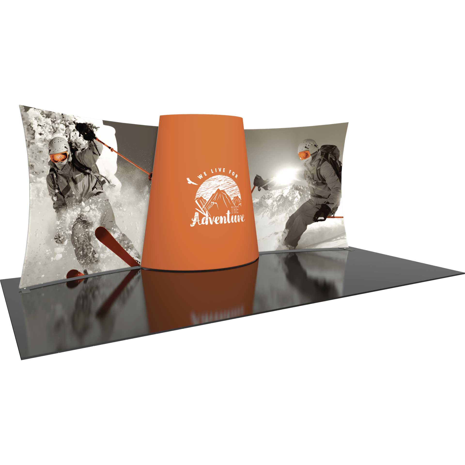 20-ft Dimensional Display with Curved Center Panel | Orbus Formulate 03 - Image 1