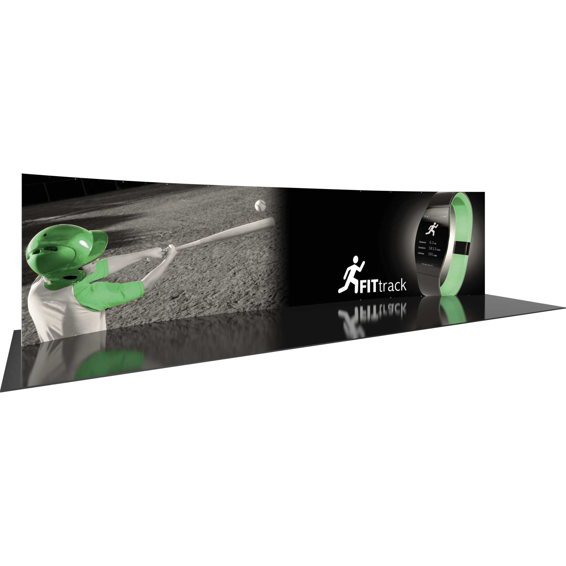 30x8-ft Curved Display Wall for Trade Shows | Orbus Formulate 03 - Image 1