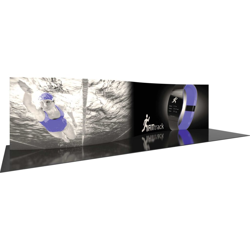 30-ft S-Curve Trade Show Booth Wall | Orbus Formulate Serpentine 06