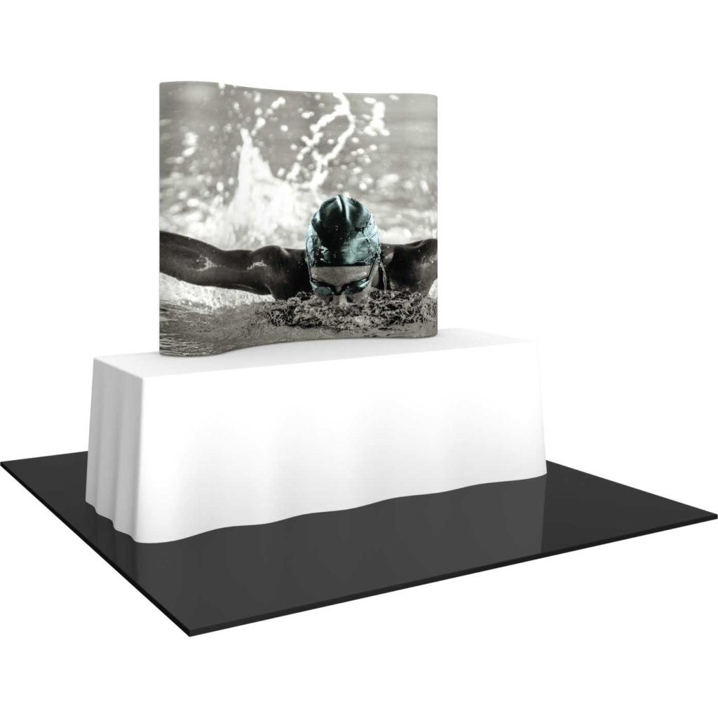 6x5-ft Curved Tabletop Display | Orbus Formulate Essential