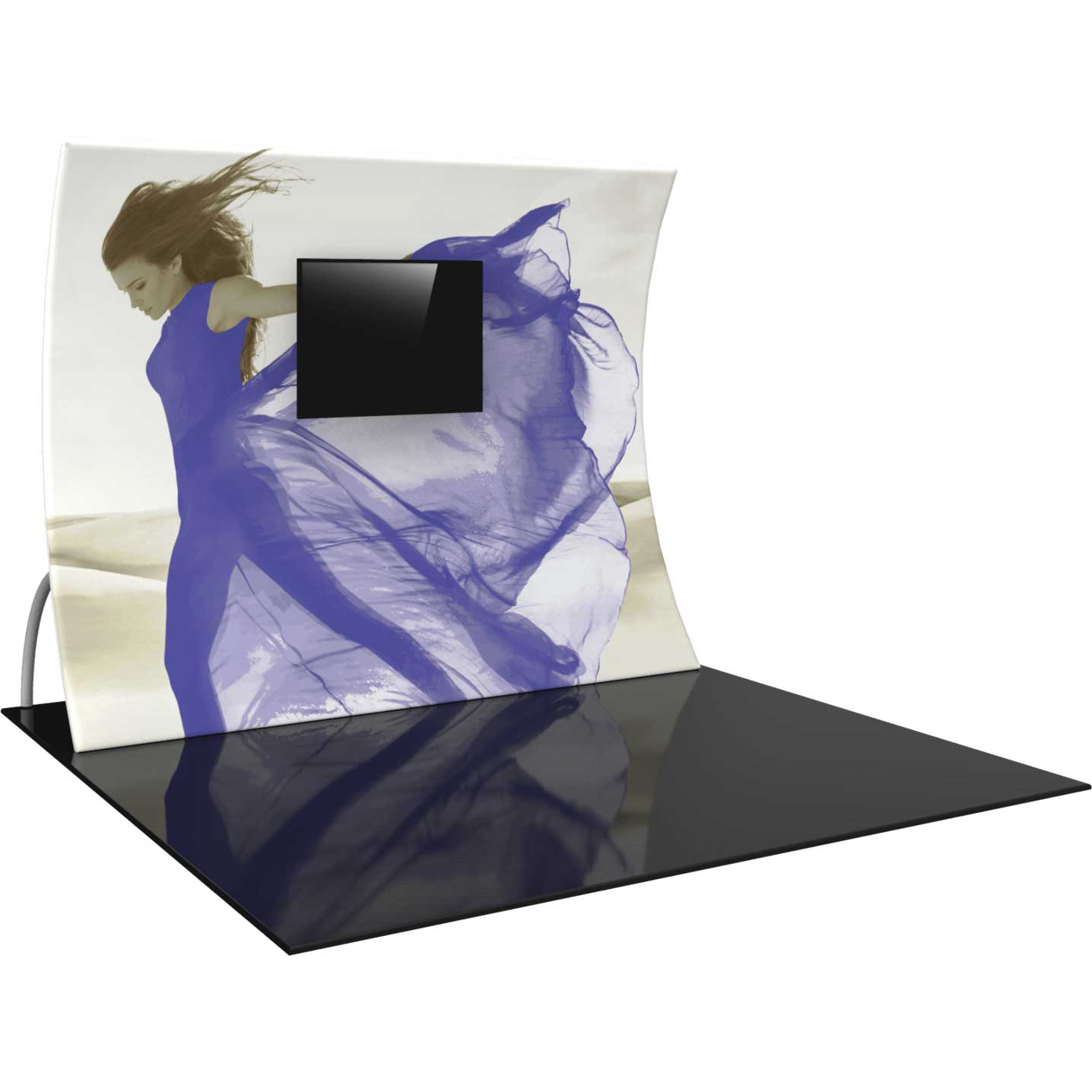 10-ft Vertical Curve Display with Monitor Mount | Orbus Formulate VC6 - Image 1