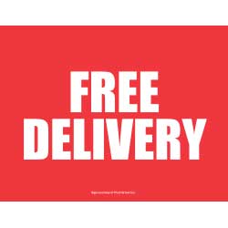 Free Delivery Red Sign