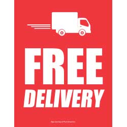 Free Delivery Sign