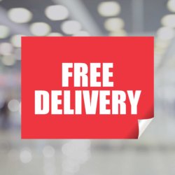 Free Delivery Window Decal