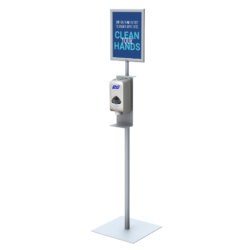 Automatic Hand Sanitizer Dispenser Stand with Sign