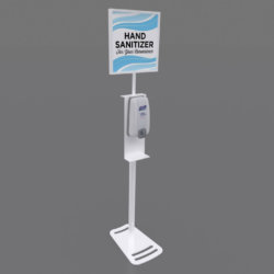 Purell Hand Sanitizer Stand with Sign