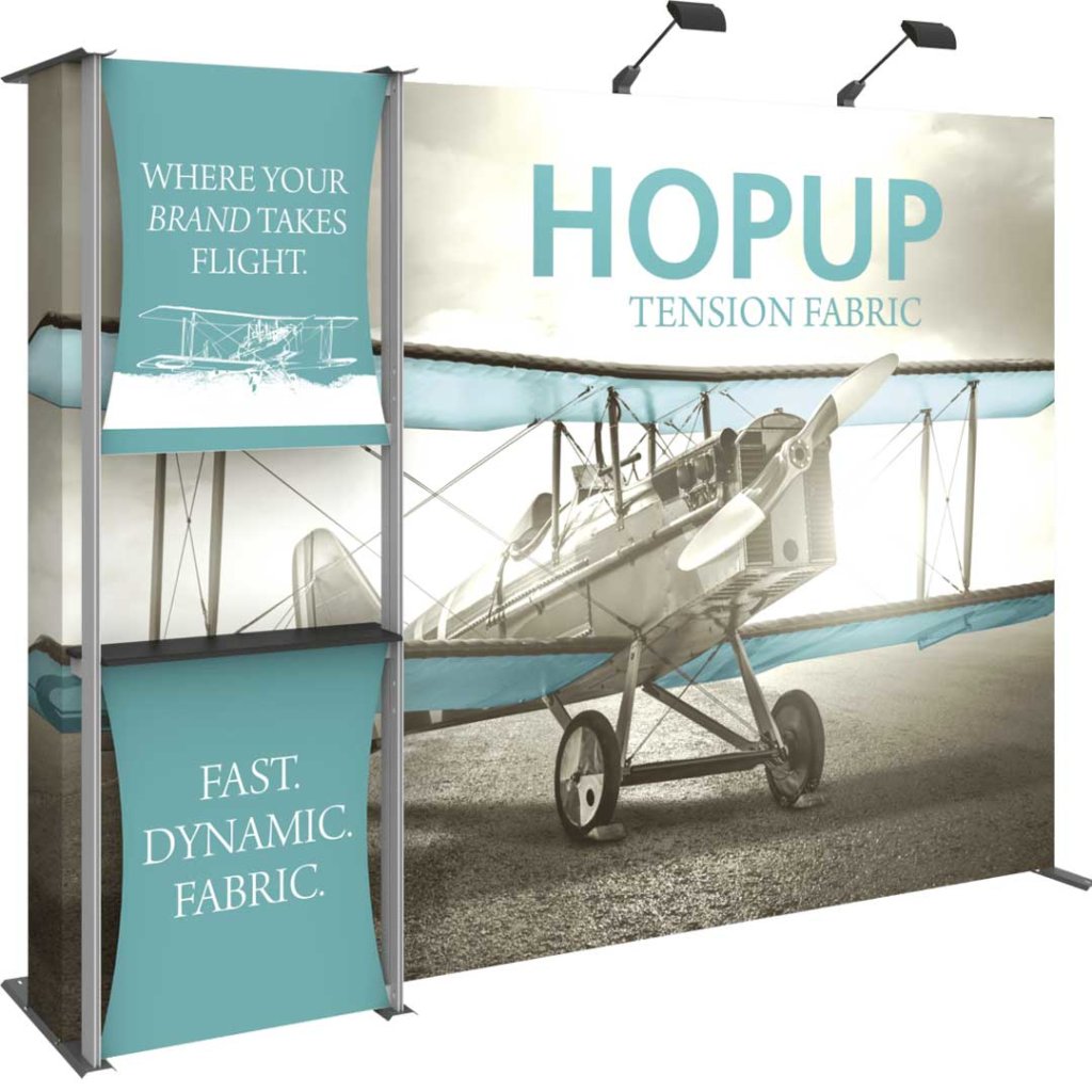 10x7.5-ft Pop Up Display, Counter & Lights | Orbus Hopup Kit 04