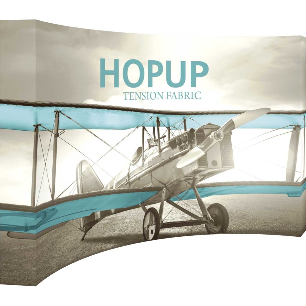 11.4x7.5-ft Portable Curved Pop Up Display | Orbus Hopup