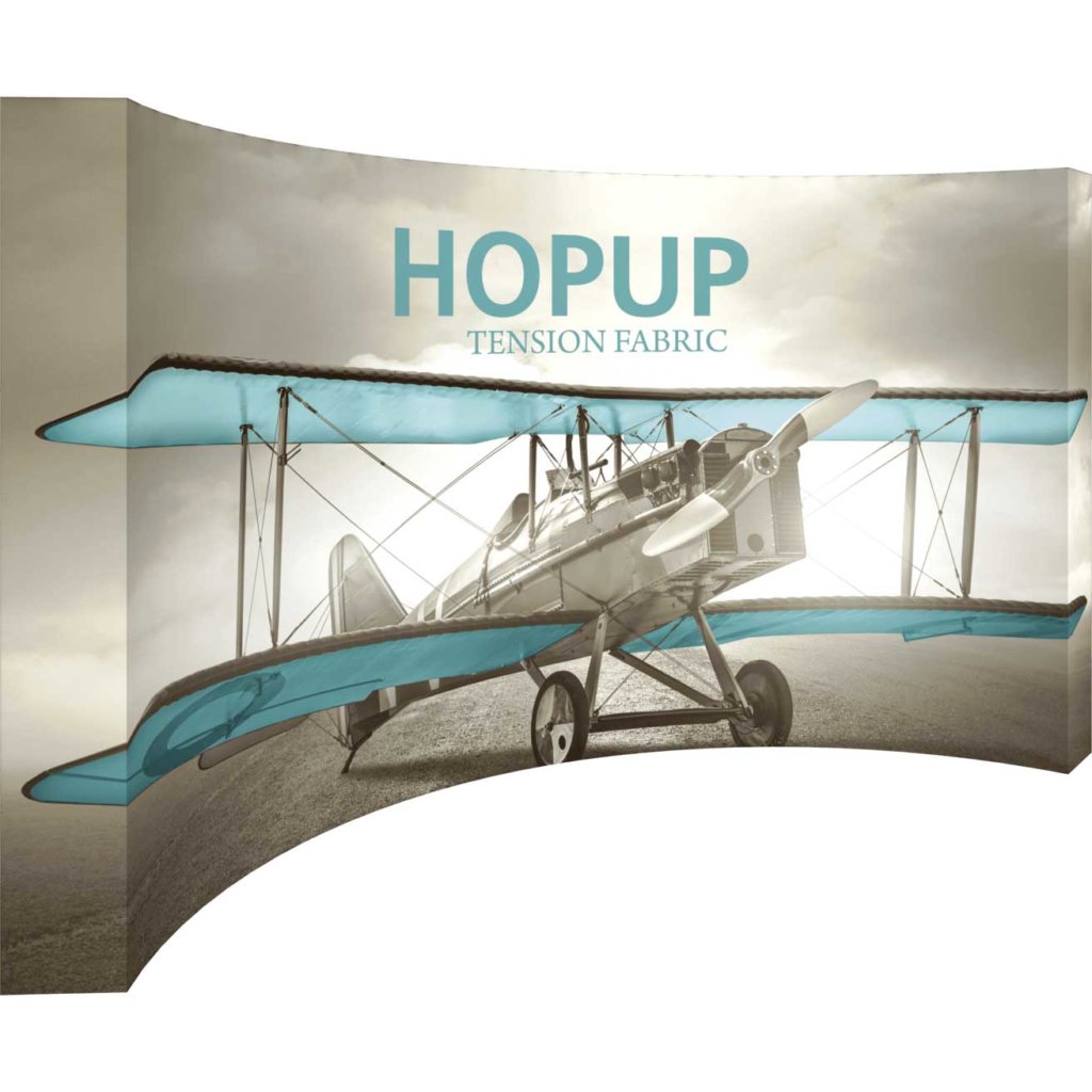 15x7.5-ft Portable Curved Pop Up Display | Orbus Hopup