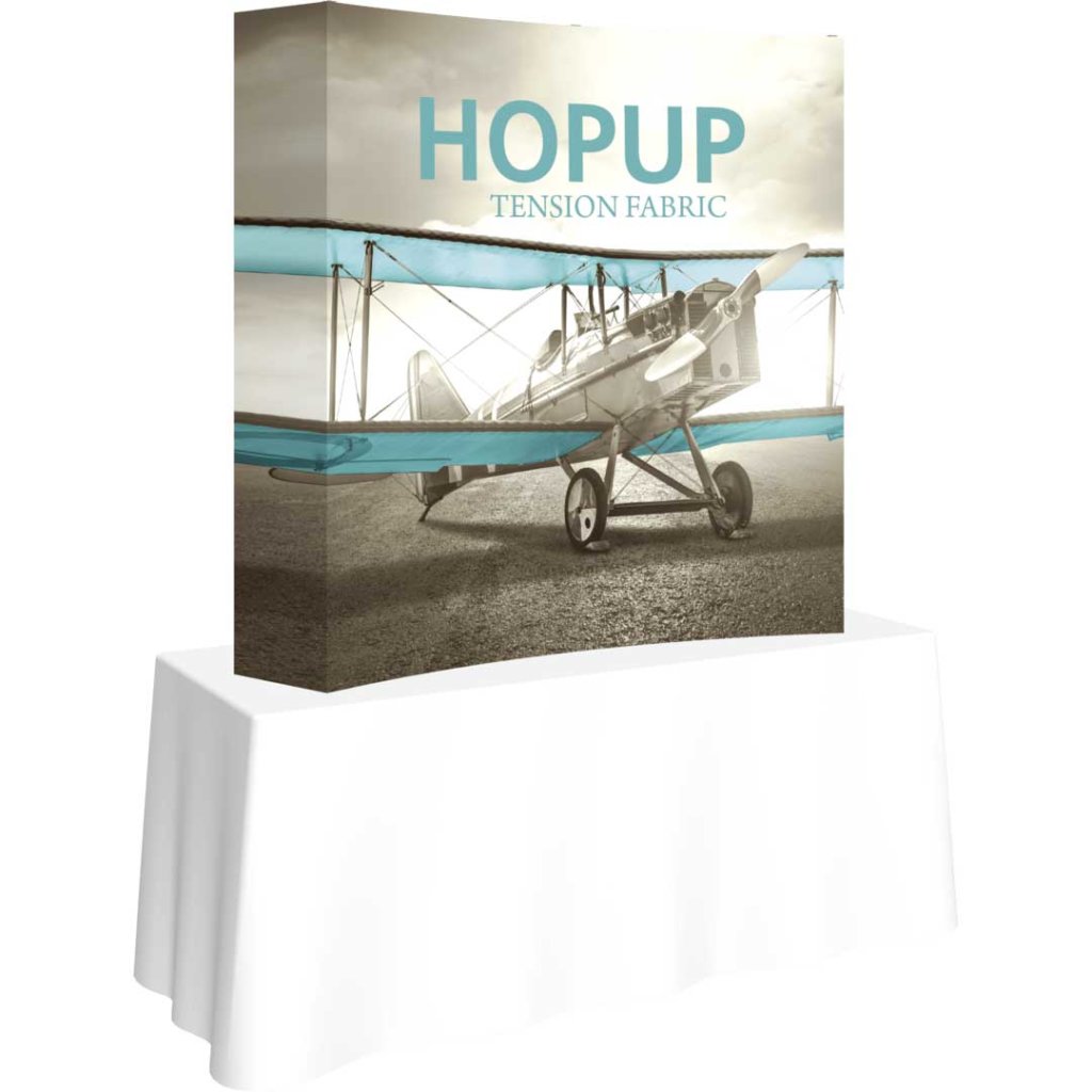 5.5x5-ft Portable Curved Tabletop Display | Orbus Hopup