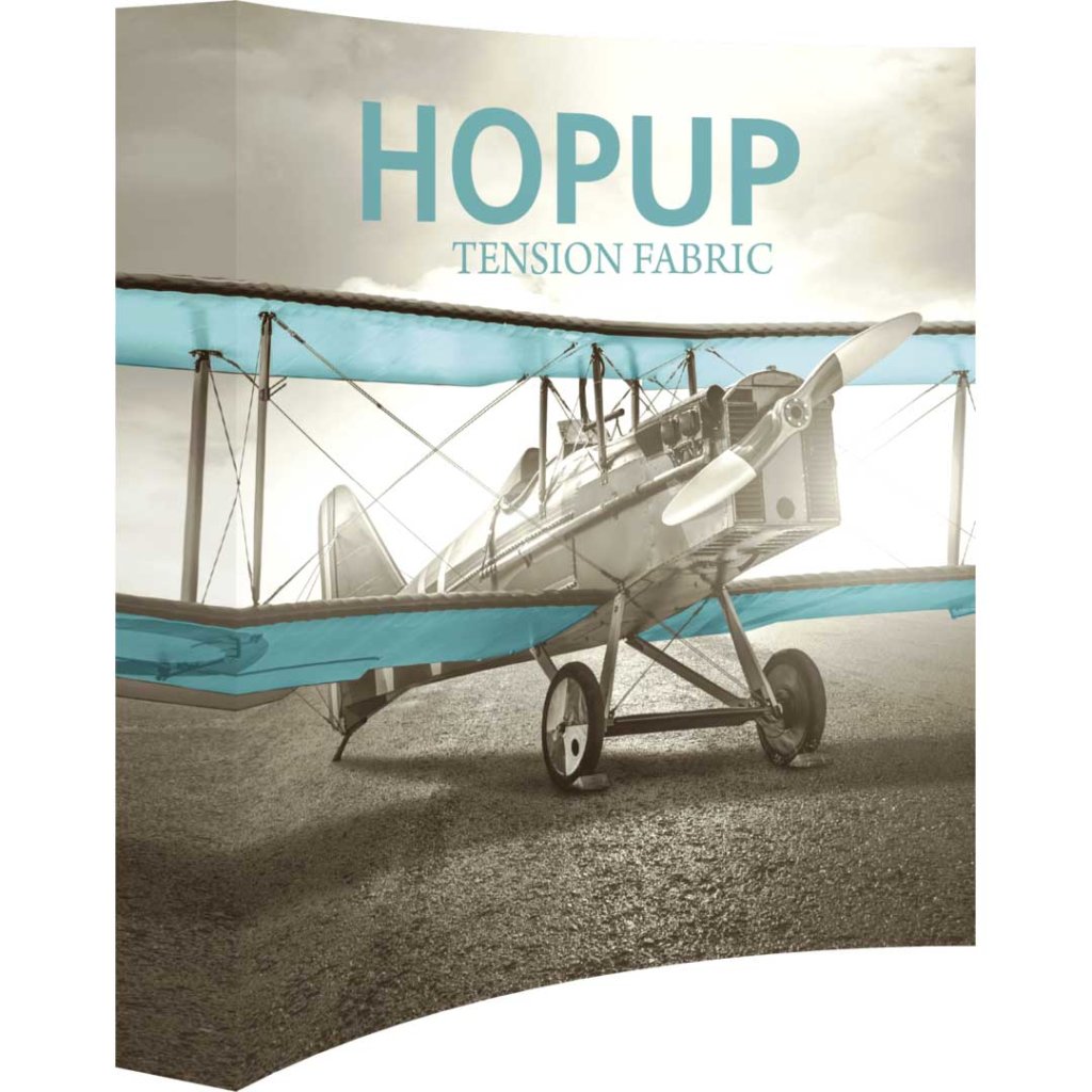 8x7.5-ft Portable Curved Pop Up Display | Orbus Hopup