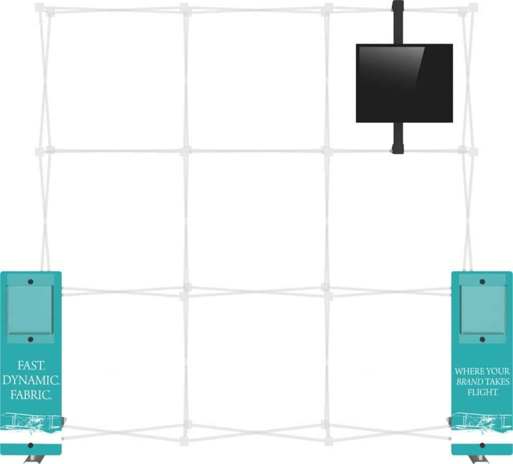 Monitor Mount & Brochure Holders for 8-ft Hopup
