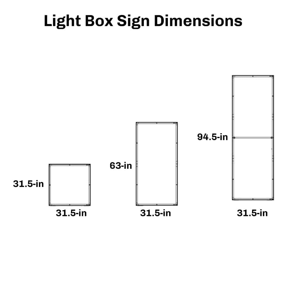 LED Lightbox Sign 3ft x 6ft