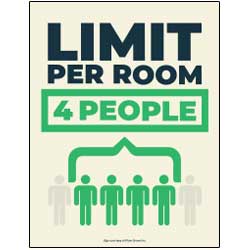 limit 4 people per room