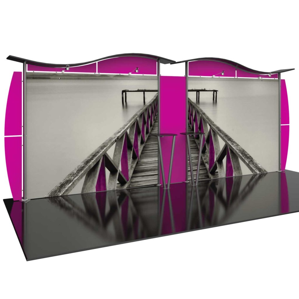 Wavy design trade show booth