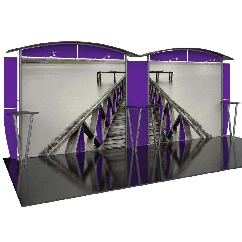 trade show displays with top signs