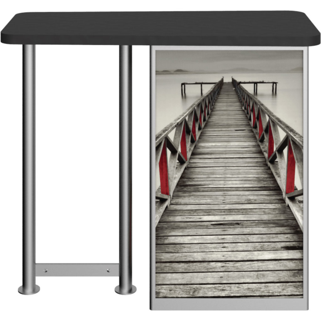 Decorative straight leg counter