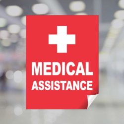 Medical Assistance Window Decal