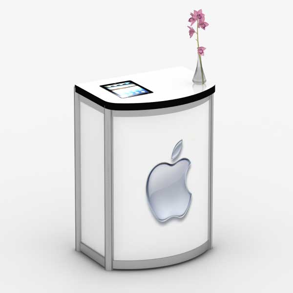 Pedestal Counter with Built-in iPad Display