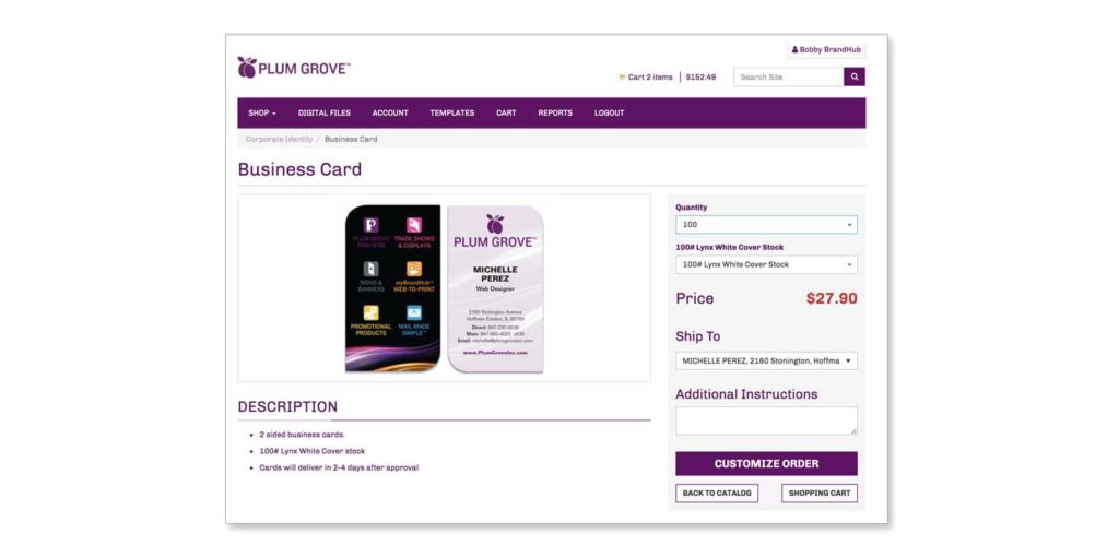myBrandHub Business Cards