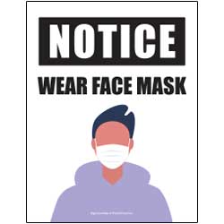 Notice Wear Face Mask Sign