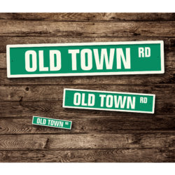 Tin Old Town Road Street Sign