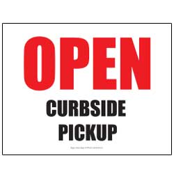 Open Curbside Pickup Sign