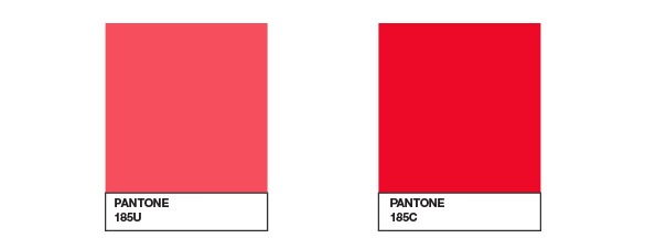 Pantone C versus Pantone U