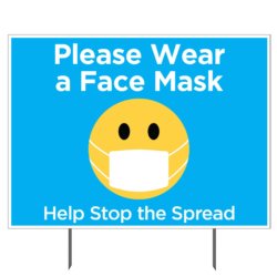Please Wear A Face Mask Yard Sign