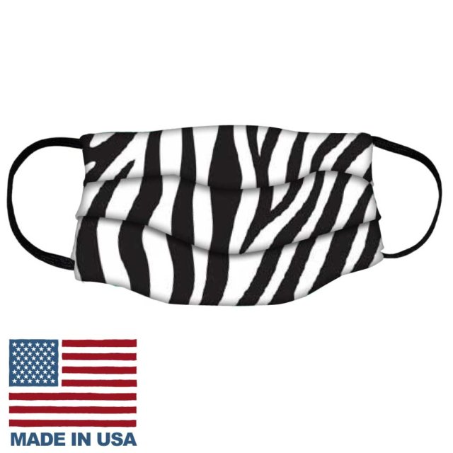 Pleated Zebra Face Masks