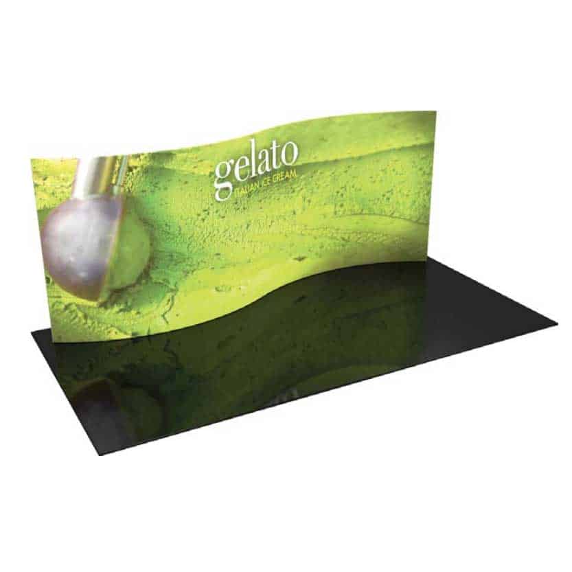 curved trade show display