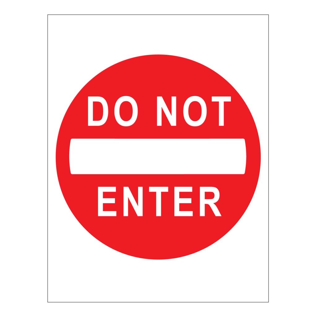 Print Do Not Enter Sign
